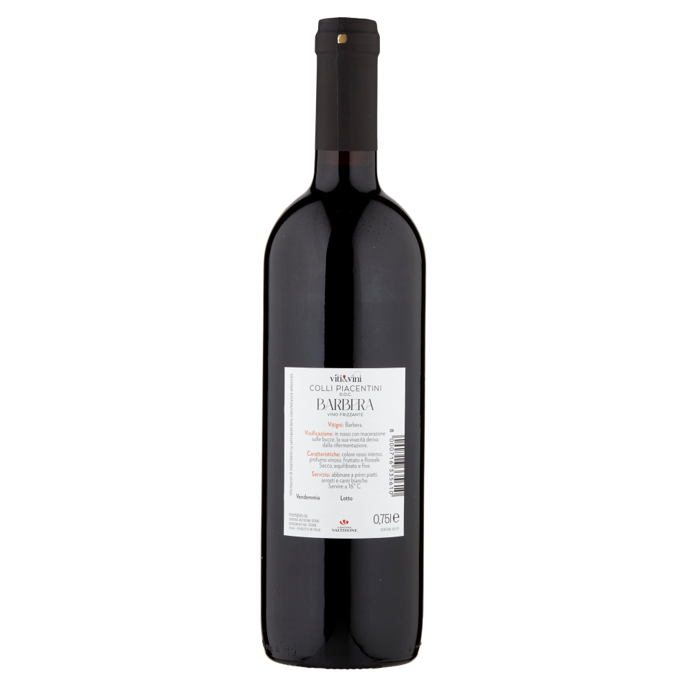 Cantina Valtidone viti&vini Colli Piacentini D.O.C. Barbera Vino Frizzante 0,75 l