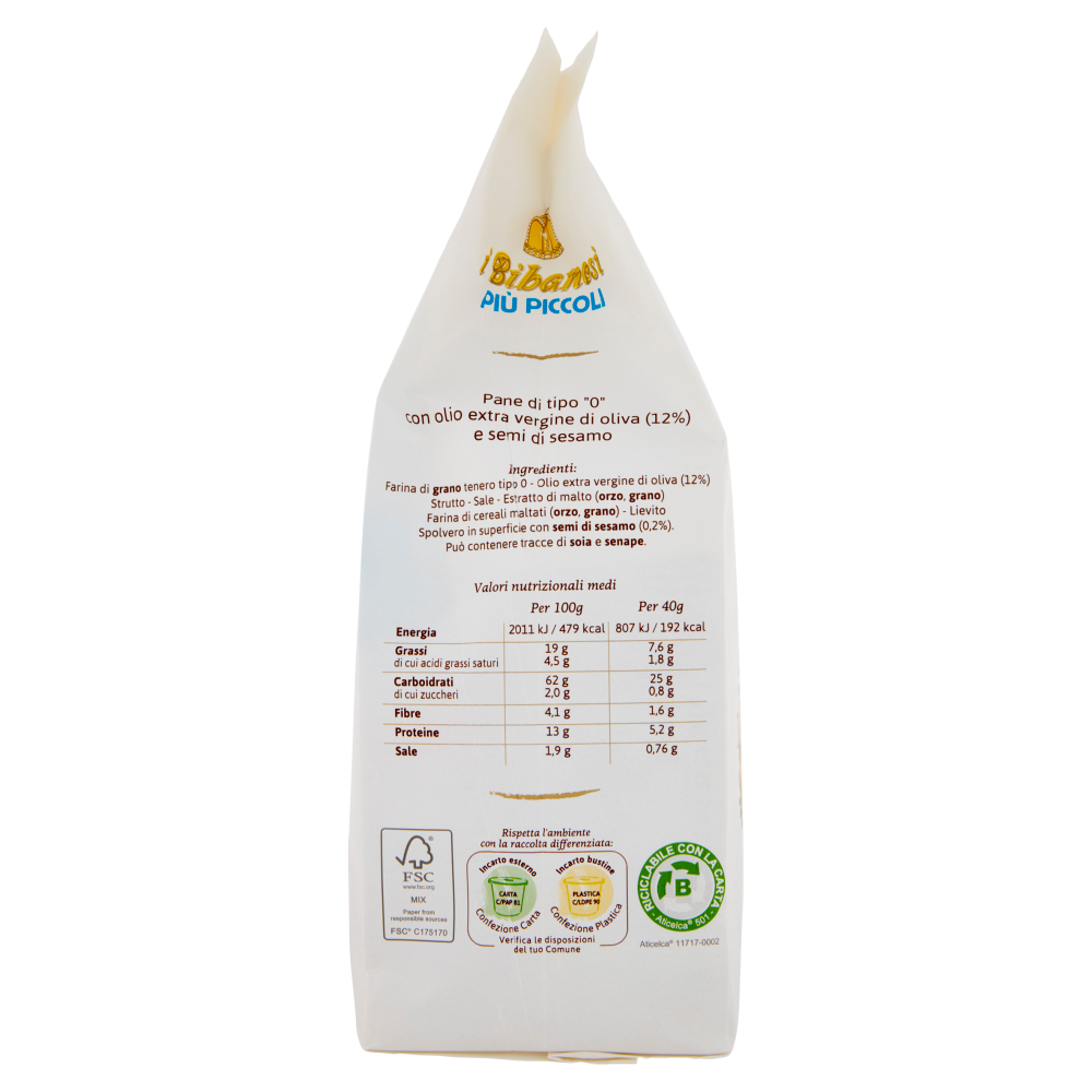 i Bibanesi pi&ugrave; Piccoli con olio extra vergine di oliva 6 x 40 g