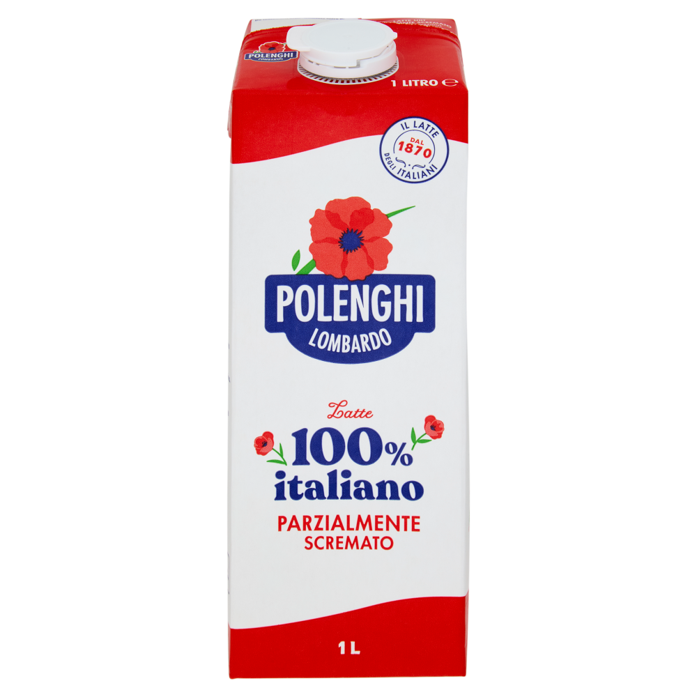 Polenghi Lombardo Latte 100% italiano Parzialmente Scremato 1 L
