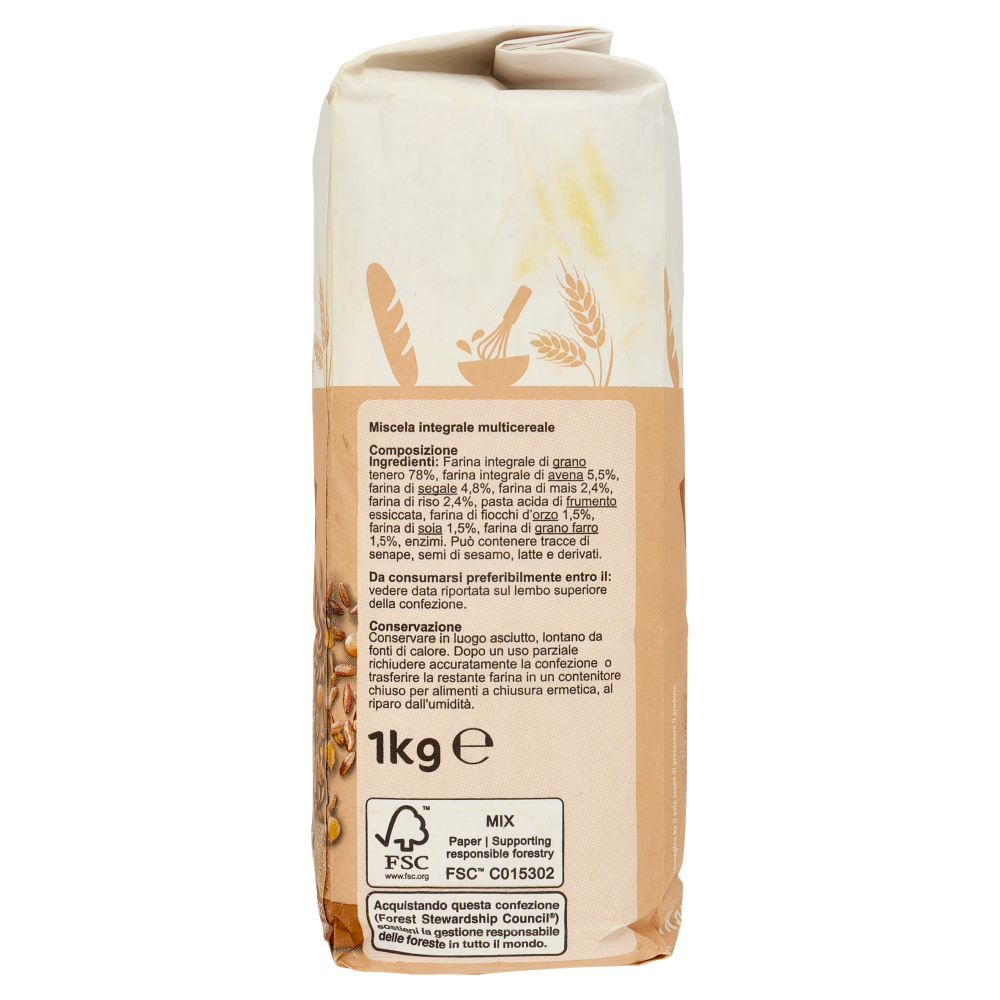Carrefour Classic Miscela Integrale Multicereale 1 kg