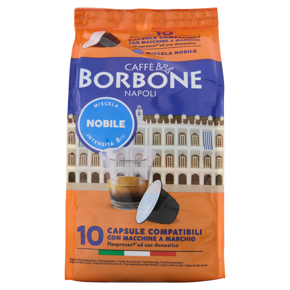 Caff&egrave; Borbone Miscela Nobile Capsule Compatibili Nespresso* ad uso domestico 10 x 5 g