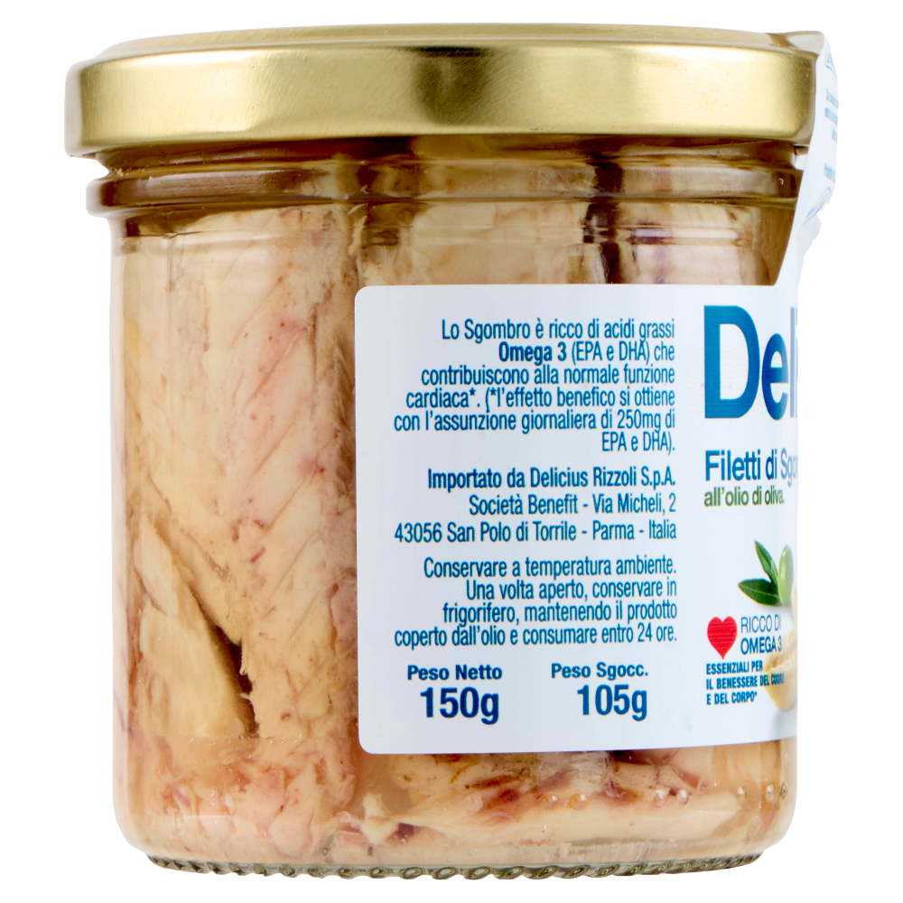 Delicius Filetti di Sgombro all'olio di oliva 150 g