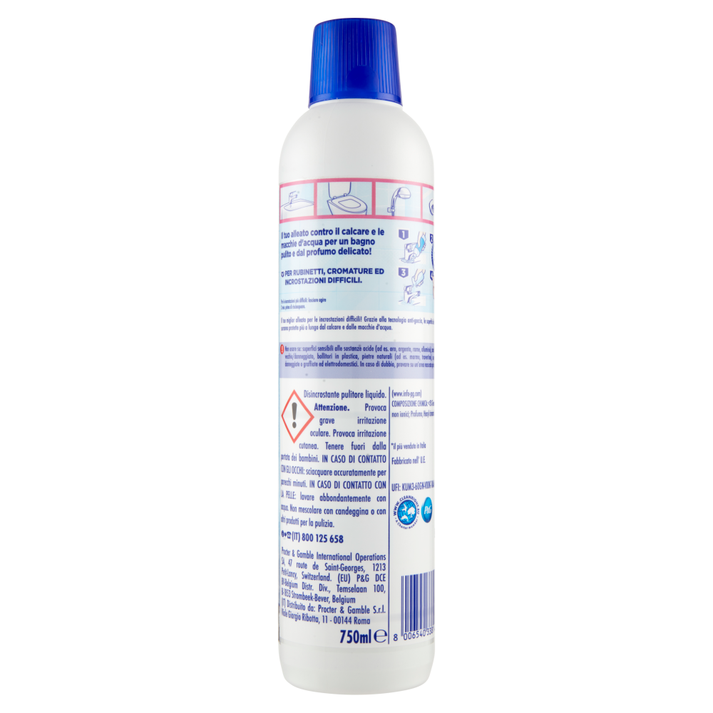 Viakal Detersivo Anticalcare Bagno e Cucina Fresco Profumo Liquido 750 ml