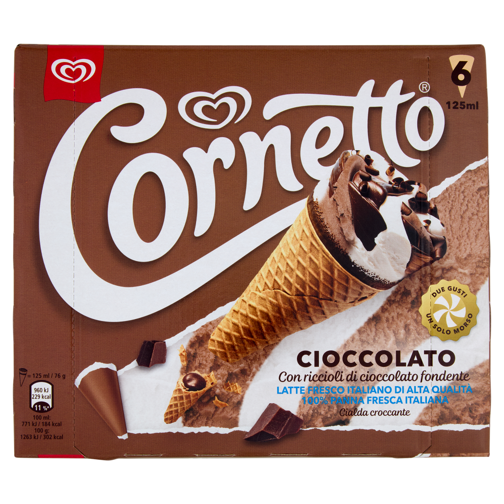 Cornetto Cioccolato 6 x 76 g