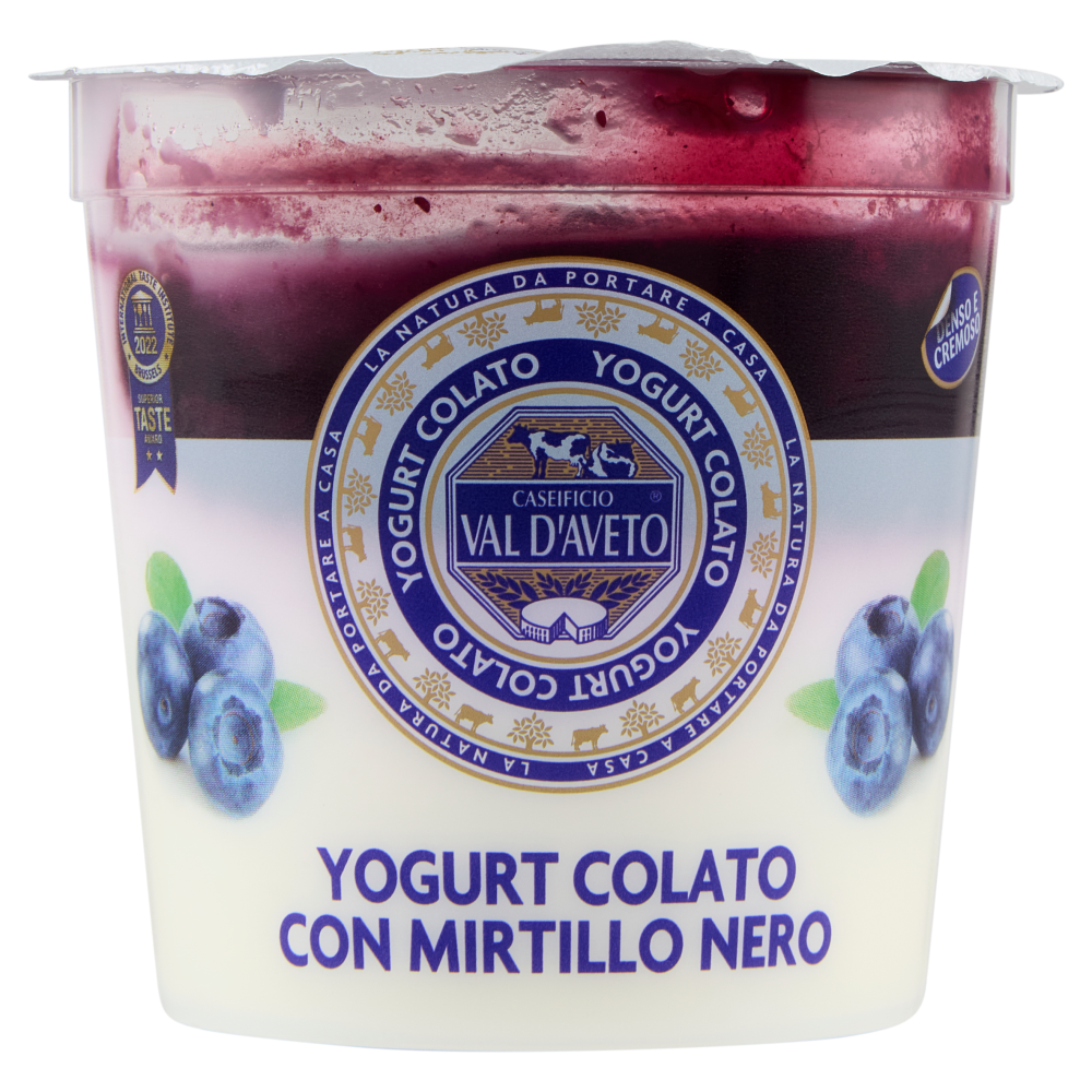 Caseificio Val d'Aveto Yogurt Colato con Mirtillo Nero 150 g