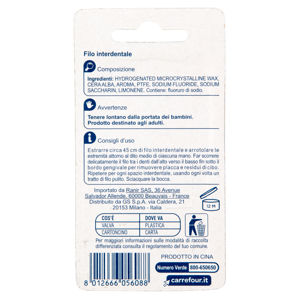 Carrefour Filo Interdentale Cerato 50 M