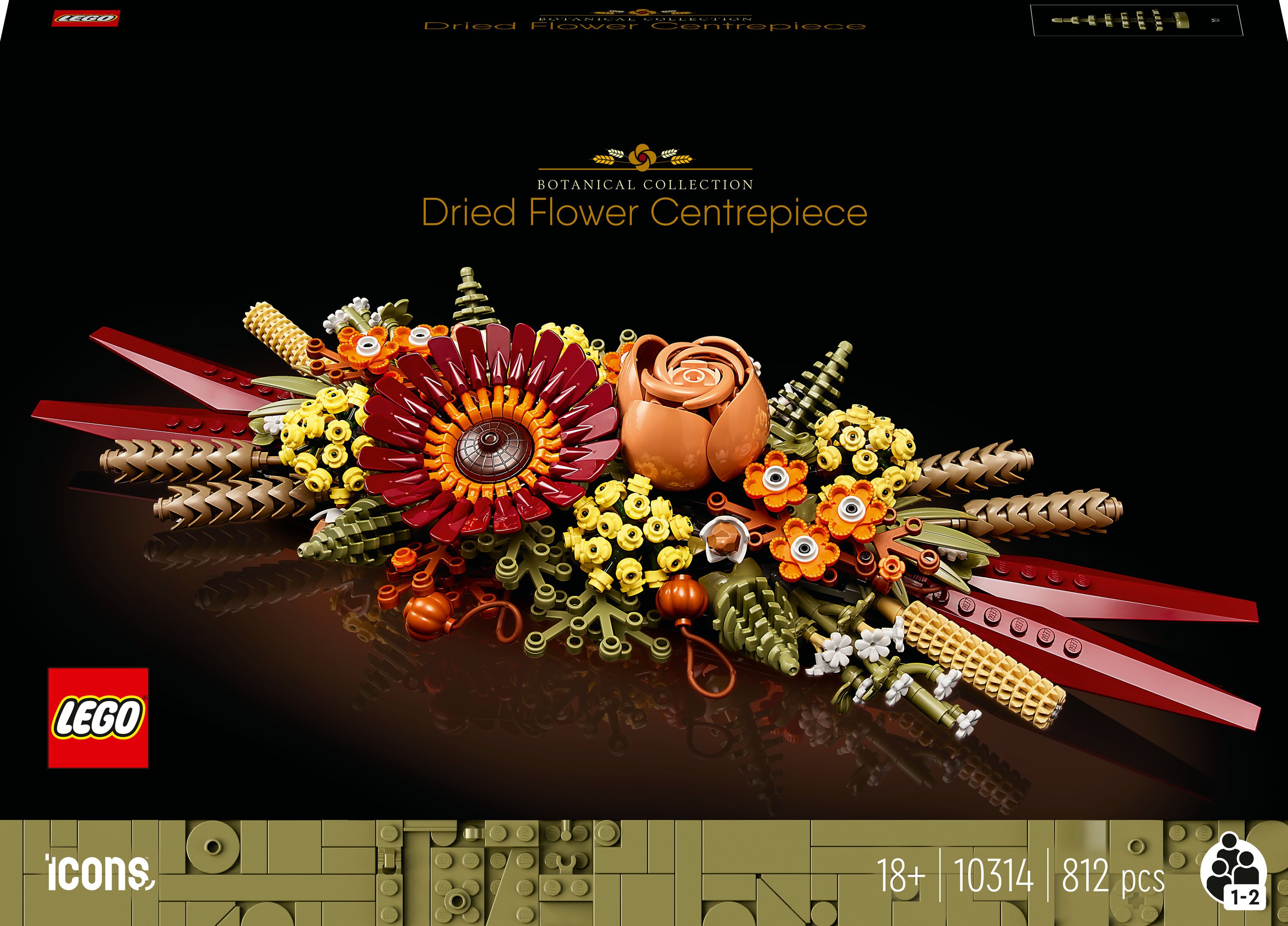 LEGO Botanicals Centrotavola di fiori secchi