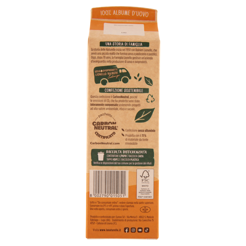 le Naturelle Albume d'Uovo Pastorizzato 1000 g