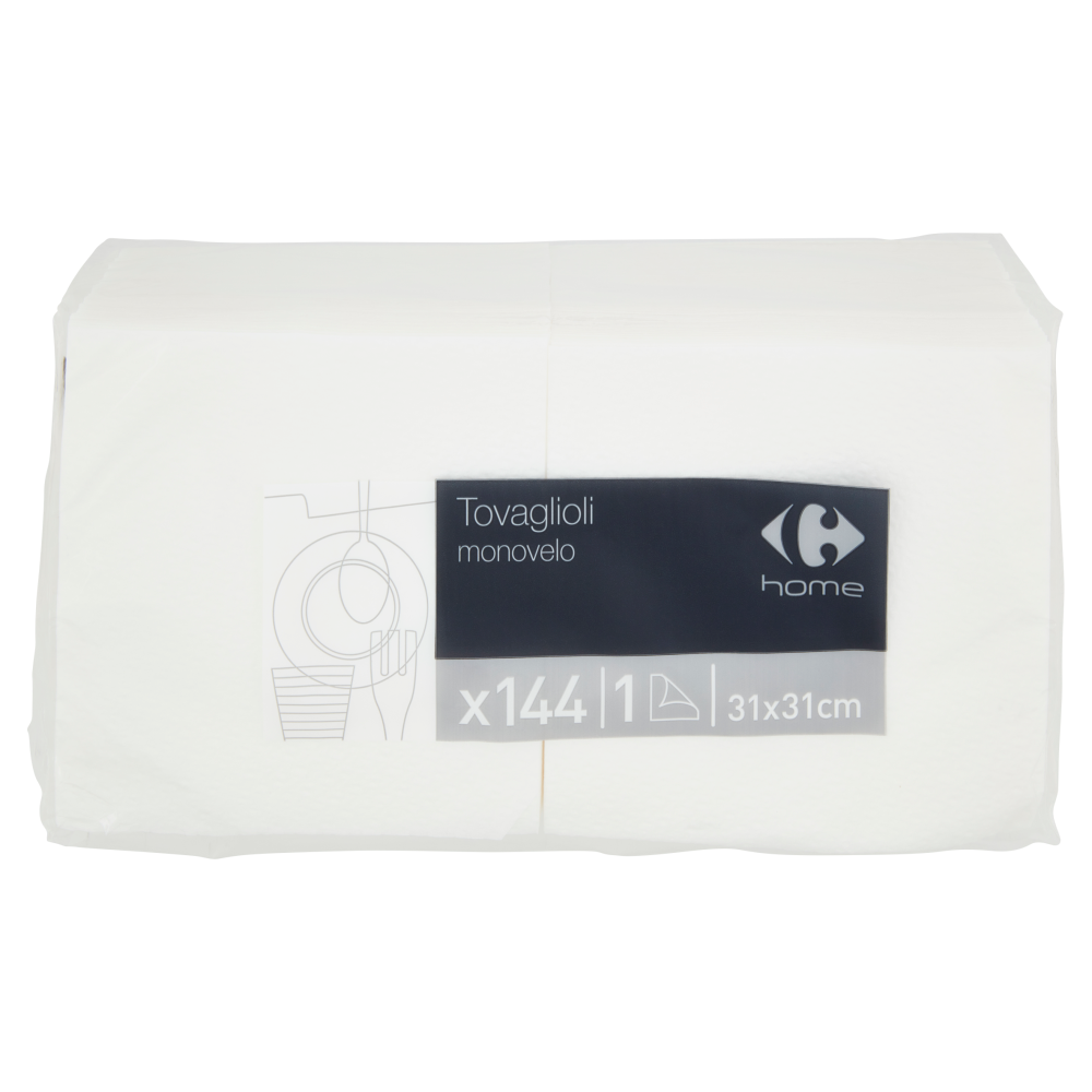 Carrefour home Tovaglioli monovelo 31x31 cm 144 pz