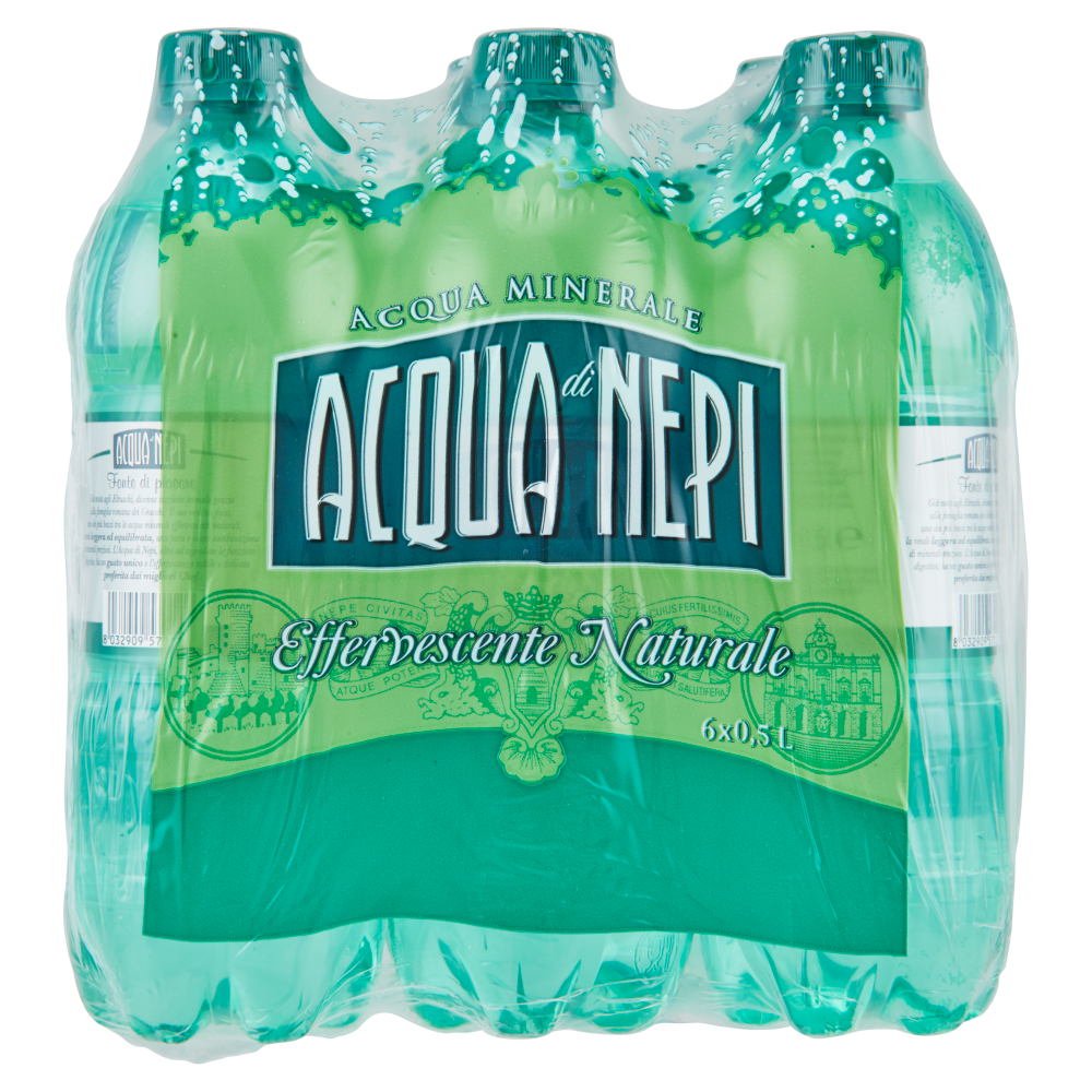 Acqua di Nepi Acqua Minerale Effervescente Naturale Pet 6 x 0,5 L