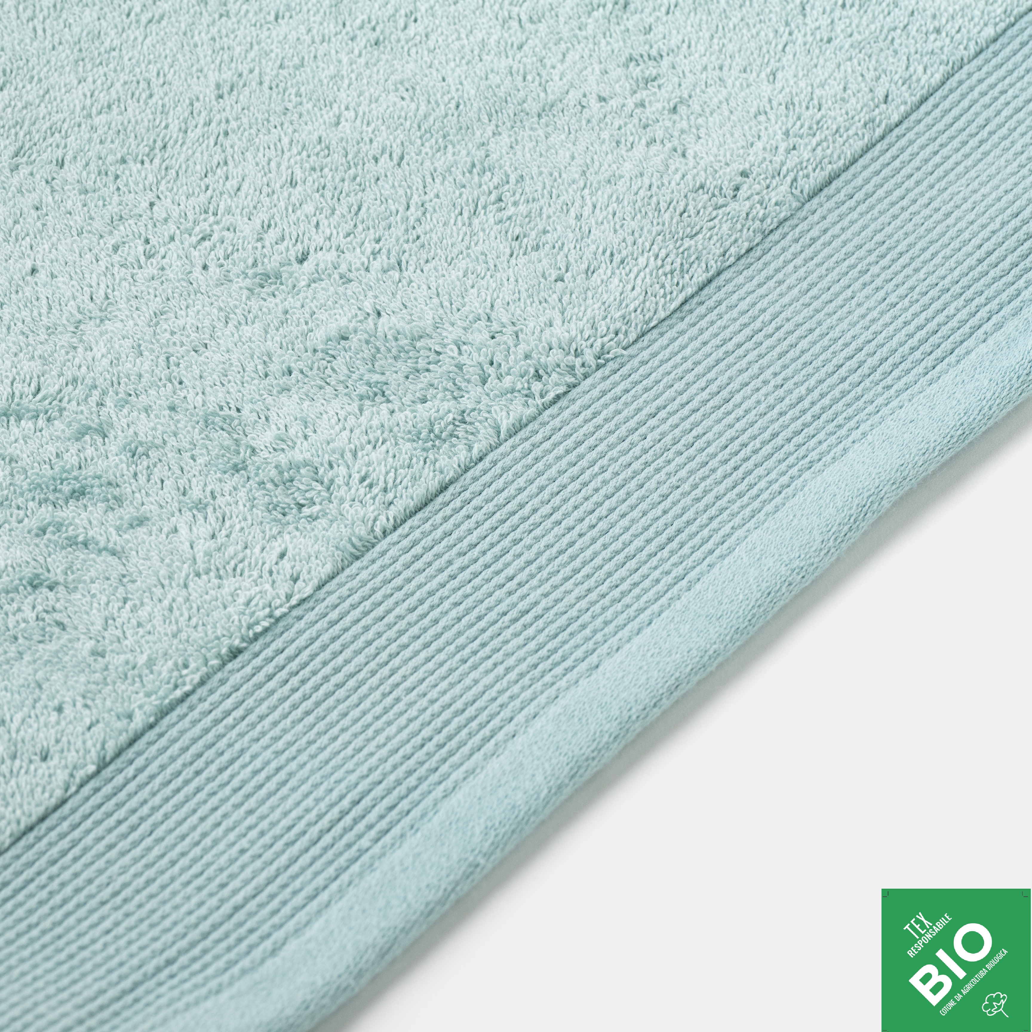 TEX HOME Telo maxi cotone BIO, acqua, 100x150 cm
