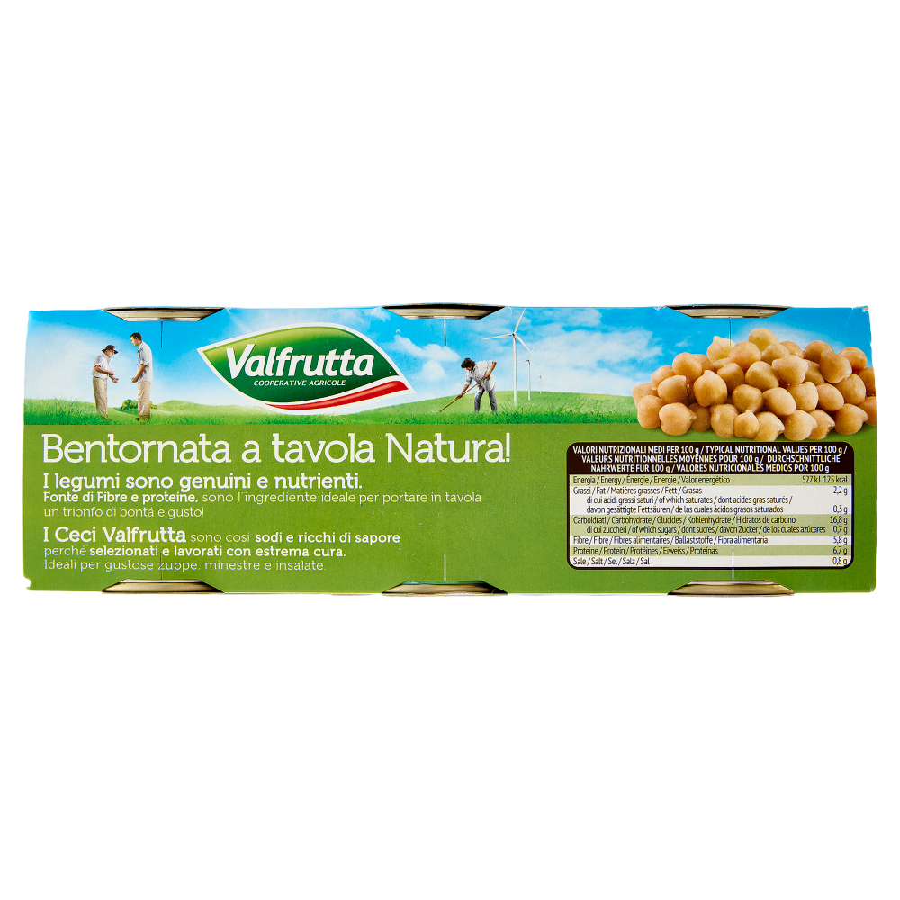 Valfrutta Ceci Italiani 3 x 400 g