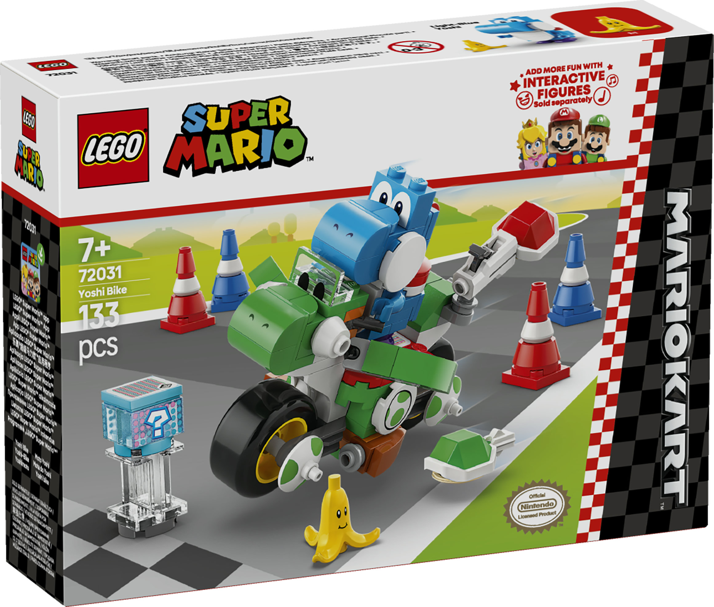 LEGO Super Mario 72031 Mario Kart : Moto Yoshi, Giocattolo Interattivo, Giochi per Bambini 7+, Regalo Nintendo da Collezione
