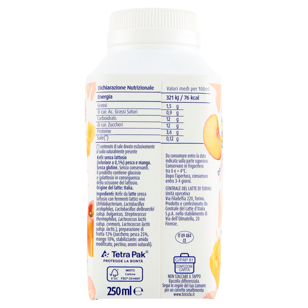 Tapporosso Kefir Pesca e Mango 250 ml