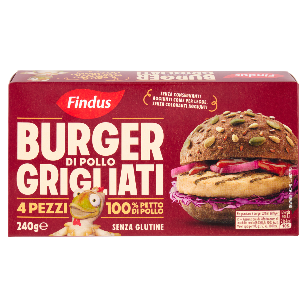 Findus Burger Grigliati di Pollo 240 g