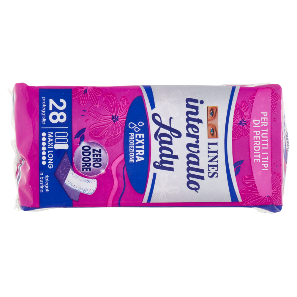 Lines intervallo Lady proteggislip Maxi Long Ripiegato 28 pz