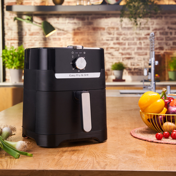 Moulinex Easy Fry & Grill EZ501810, 2-in-1, Cottura Sana, Friggitrice ad Aria + Griglia, Temperatura Regolabile, Capacità 4,6 L