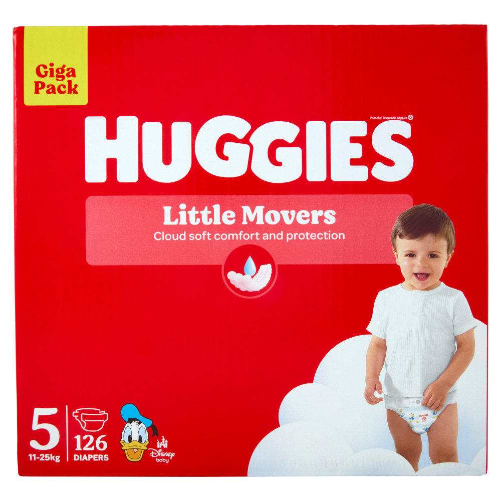 Huggies Little Movers Pannolini 5 11-25 Kg 126 pz