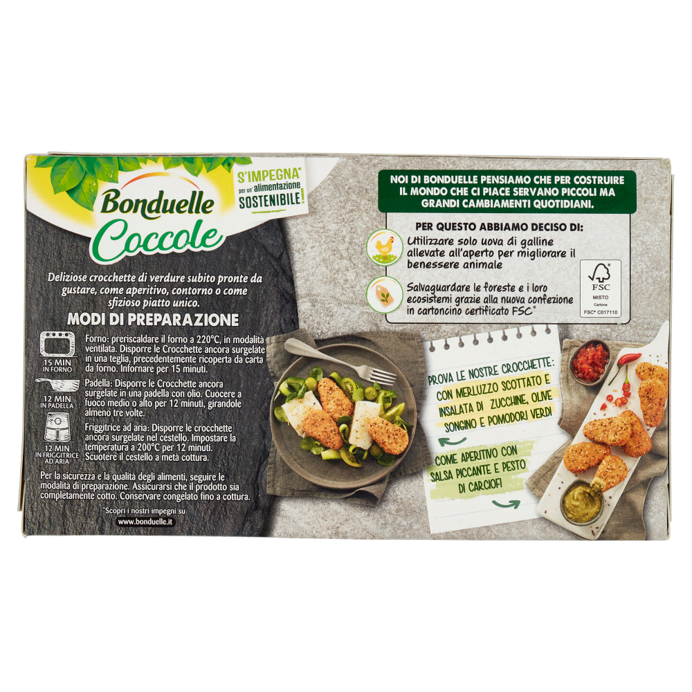 Bonduelle Coccole 8 Crocchette di Zucca con Mozzarella Surgelato 305 g