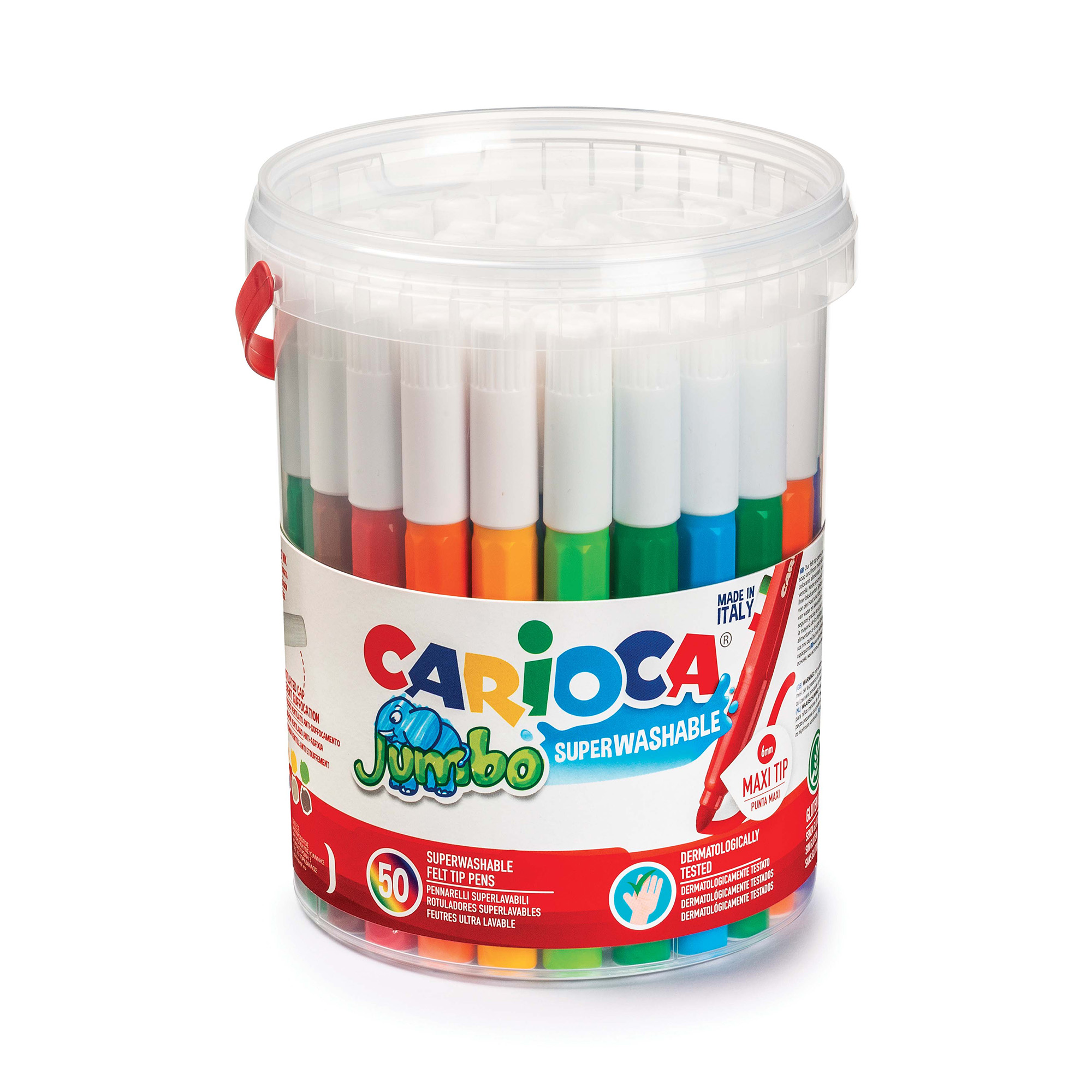 Carioca Jumbo Tube 50pcs Felt Tip Pens
