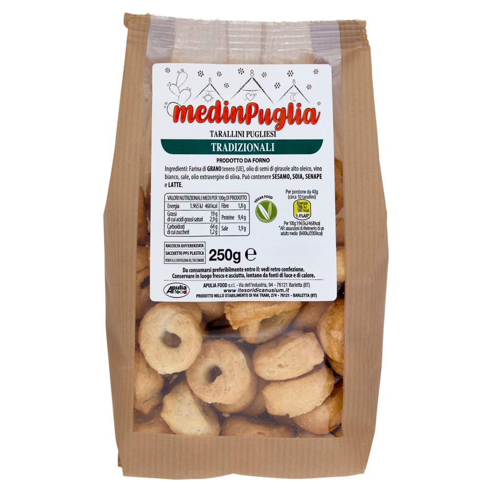 medinPuglia Tarallini Pugliesi Tradizionali 250 g