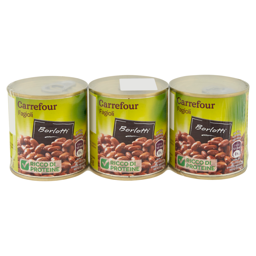 Carrefour Fagioli Borlotti 3 x 200 g
