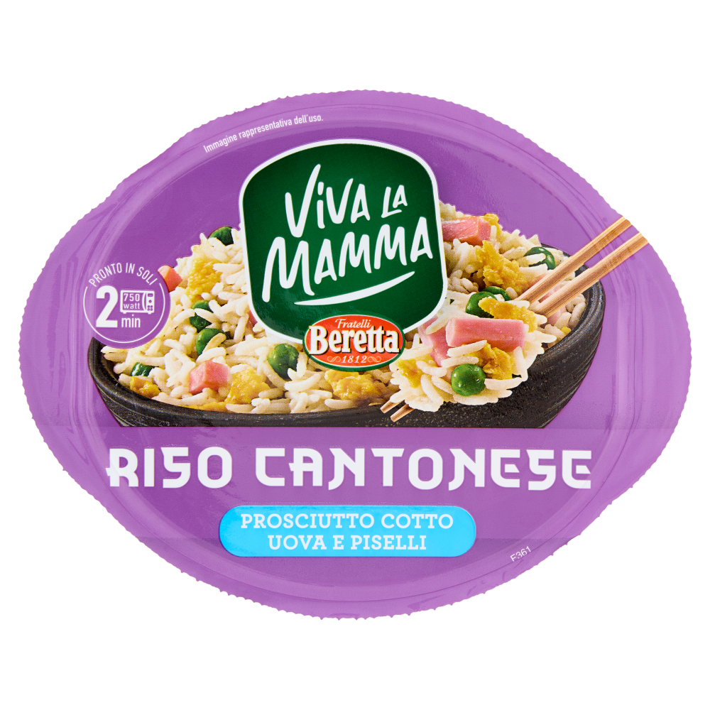 Viva la Mamma Riso Cantonese Prosciutto Cotto Uova e Piselli 220 g