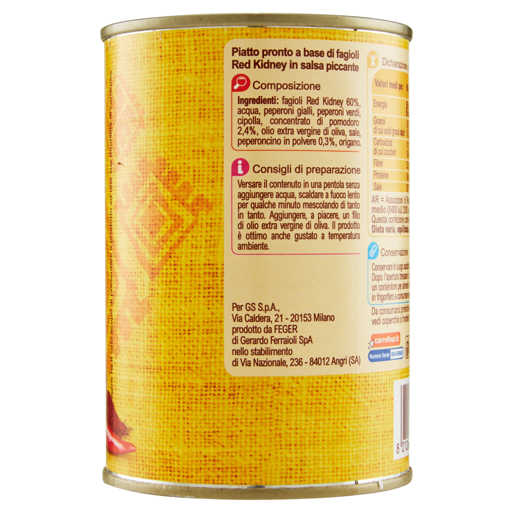 Carrefour Fagioli alla Messicana in Salsa Piccante 400 g