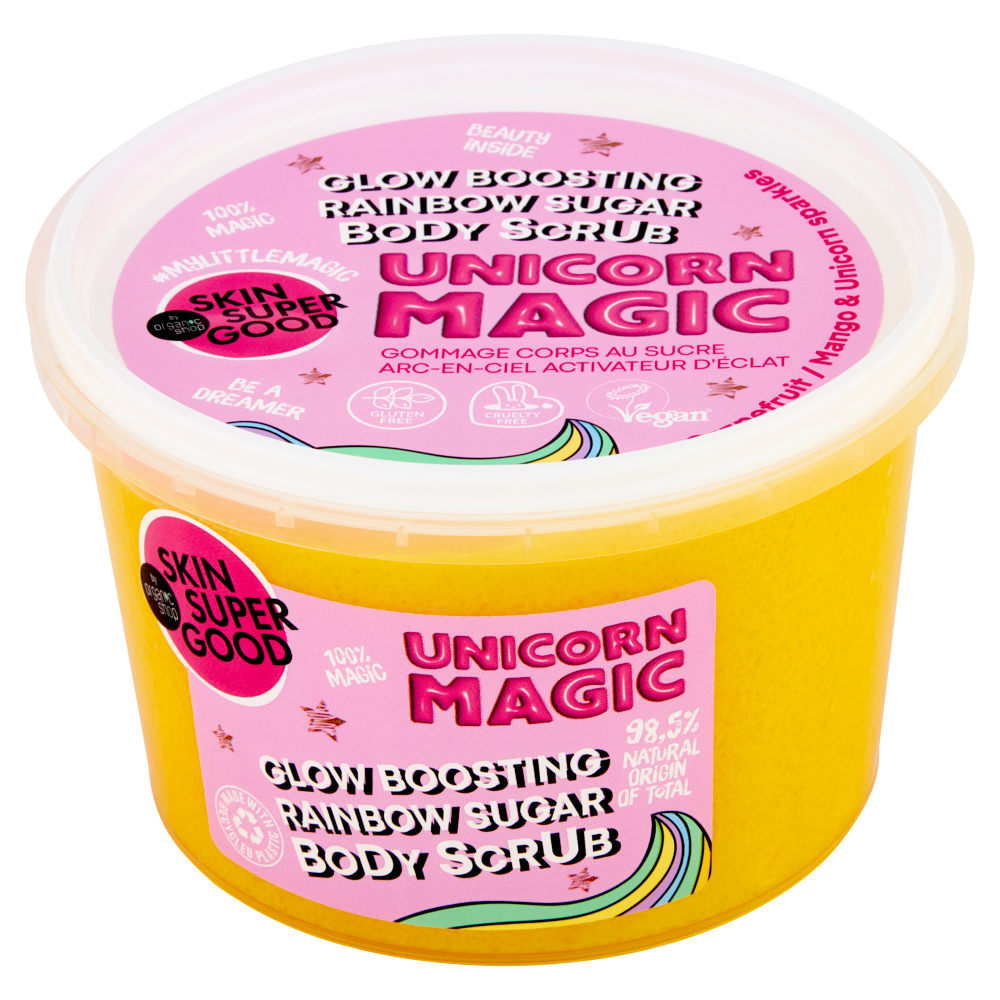 Skin Super Good Glow Boosting Rainbow Sugar Body Scrub Unicorn Magic 250 ml