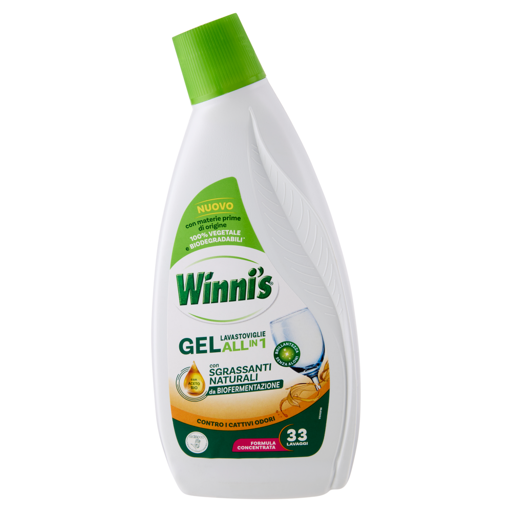Winni's Gel Lavastoviglie All in 1 Antiodore 33 Lavaggi 561 ml