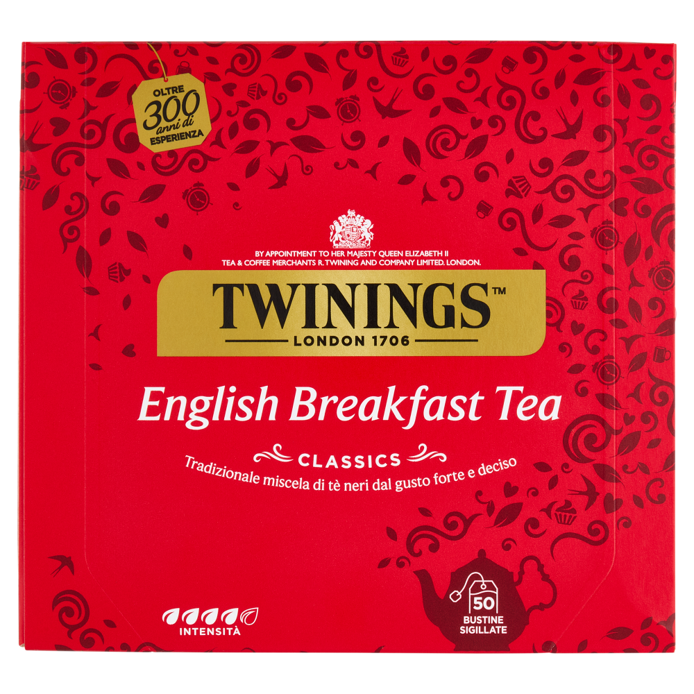 Twinings English Breakfast Tea Tè Nero 50 filtri The 100 g