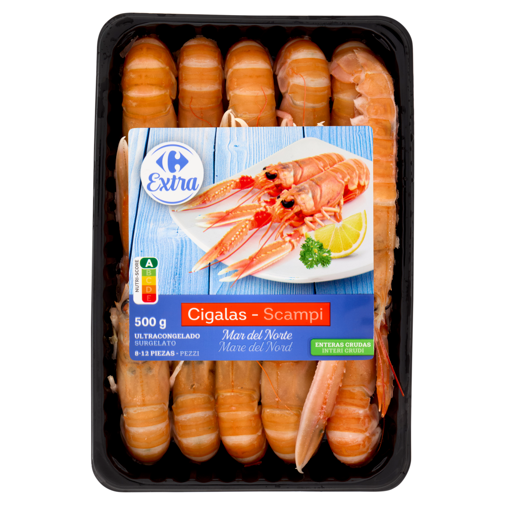 Carrefour Extra Scampi Interi Crudi Surgelato 500 g