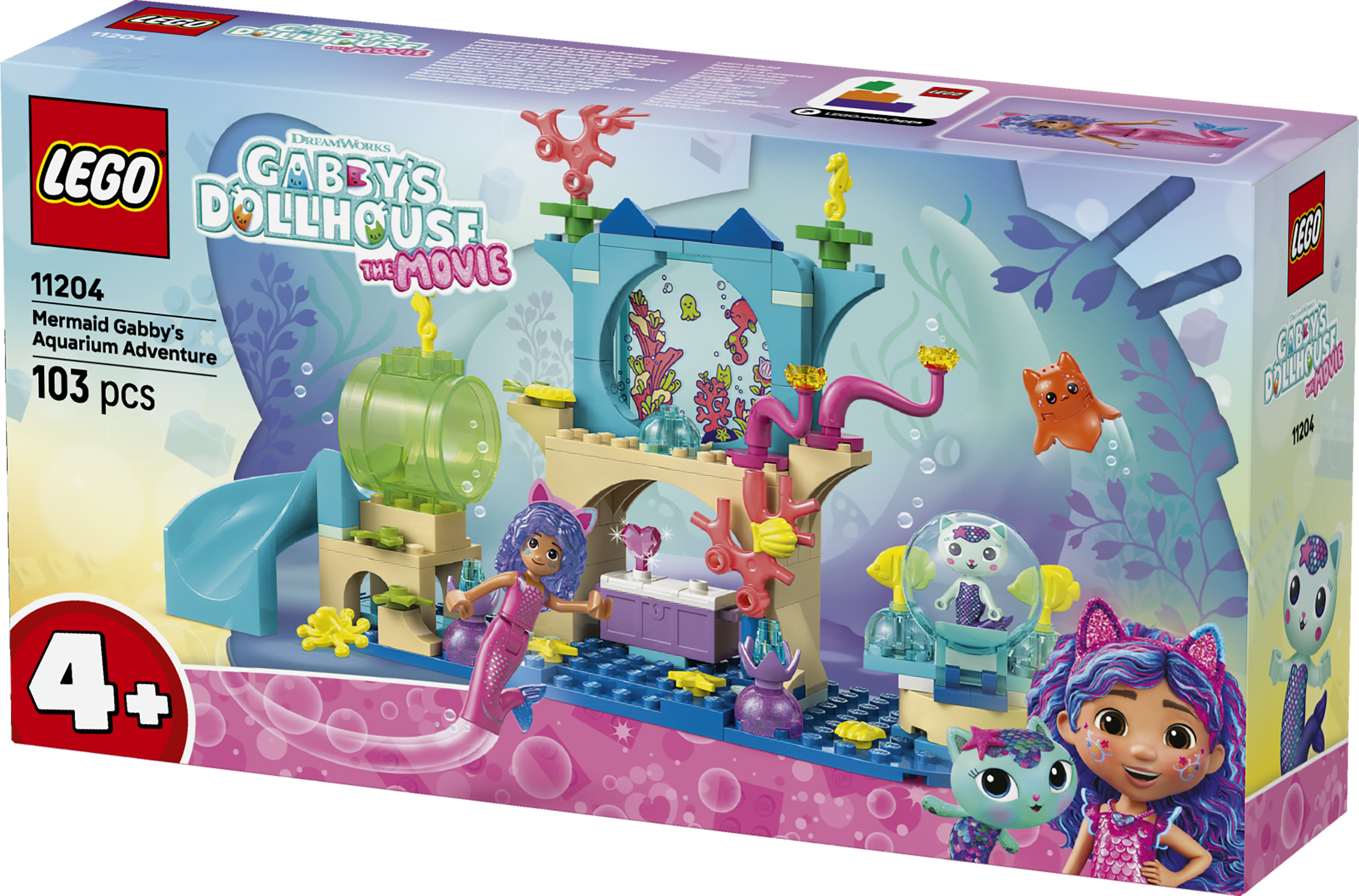 LEGO Gabby&rsquo;s Dollhouse 11204 Avventura nell&rsquo;Acquario di Gabby Sirena, Giocattolo con Mini Bambolina per Bambine e Bambini 4+