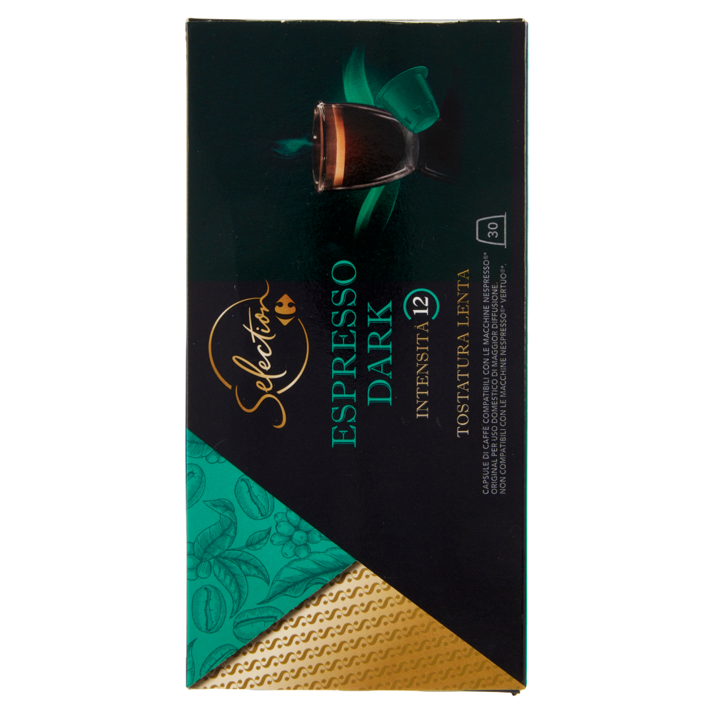 Carrefour Selection Espresso Dark Intensità 12 Capsule 30 x 5 g