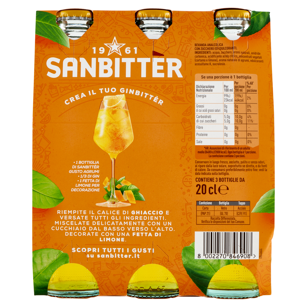 SANBITTER Agrumi 3 x 20 cl