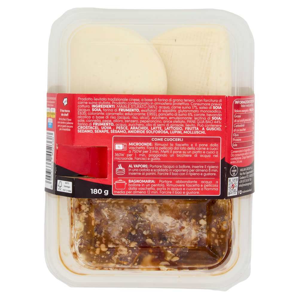 Mulan Bao Tradizionale con carne di maiale 180 g