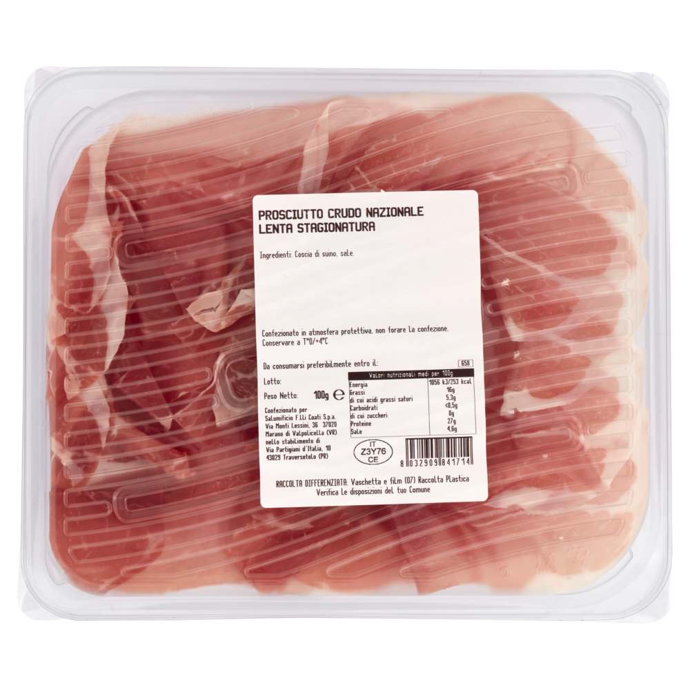 Salumi Coati Prosciutto Crudo Lenta Stagionatura 100 g