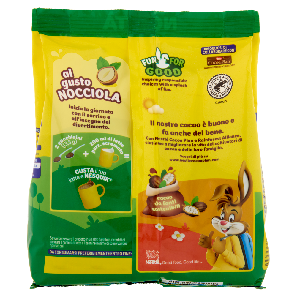 NESQUIK Choconutty gusto Nocciola Preparato per Bevanda con Cacao Solubile Sacchetto 300g