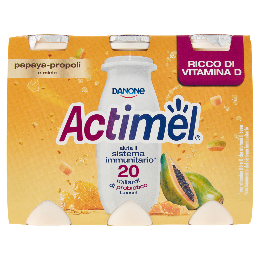 Actimel papaya-propoli e miele 6 x 100 g