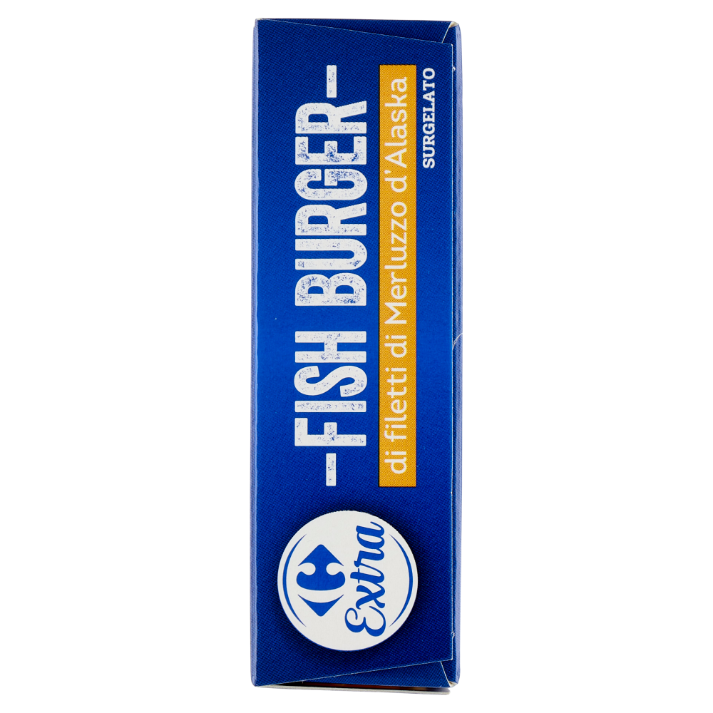 Carrefour Extra Fish Burger di filetti di Merluzzo d'Alaska Surgelato 2 x 105 g