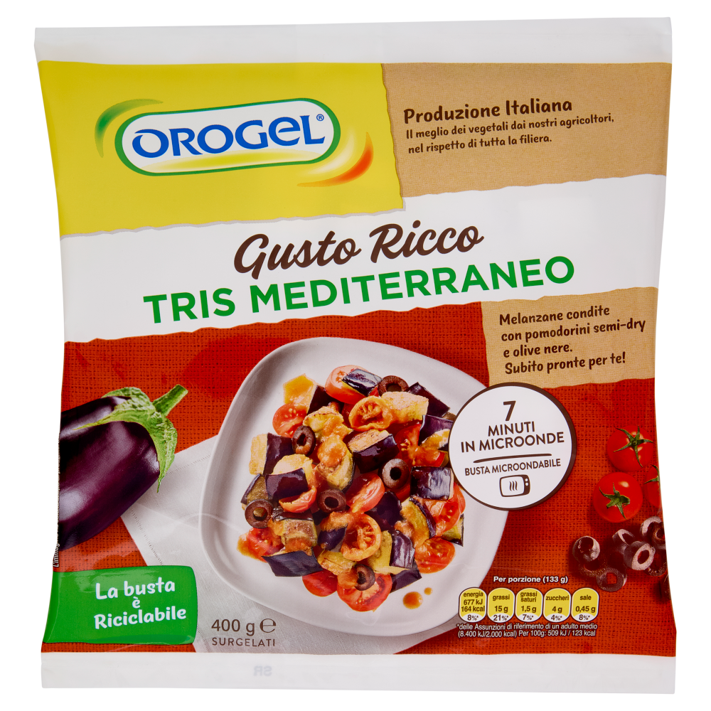 Orogel Gusto Ricco Tris Mediterraneo Surgelati 400 g