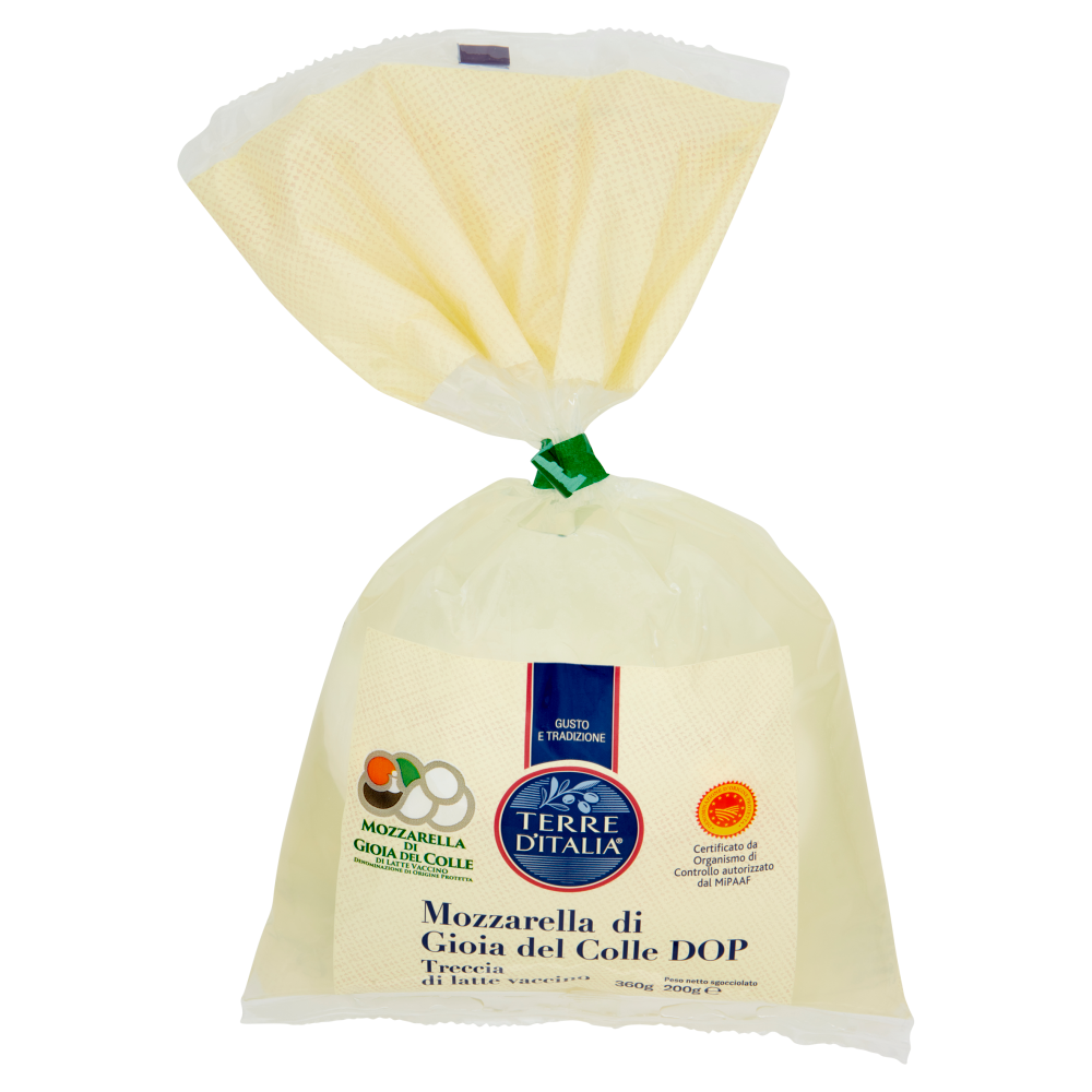 Terre d'Italia Mozzarella di Gioia del Colle DOP Treccia di latte vaccino 200 g