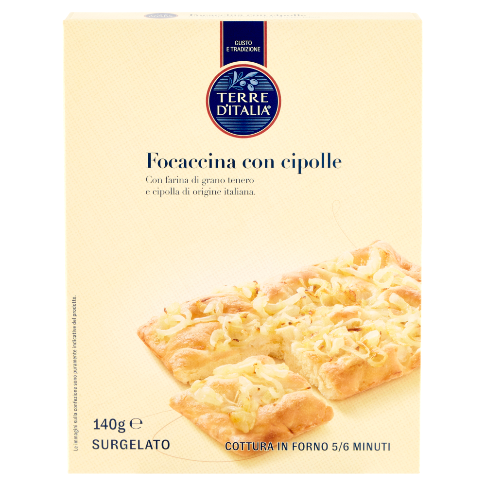 Terre d'Italia Focaccina con cipolle Surgelato 140 g