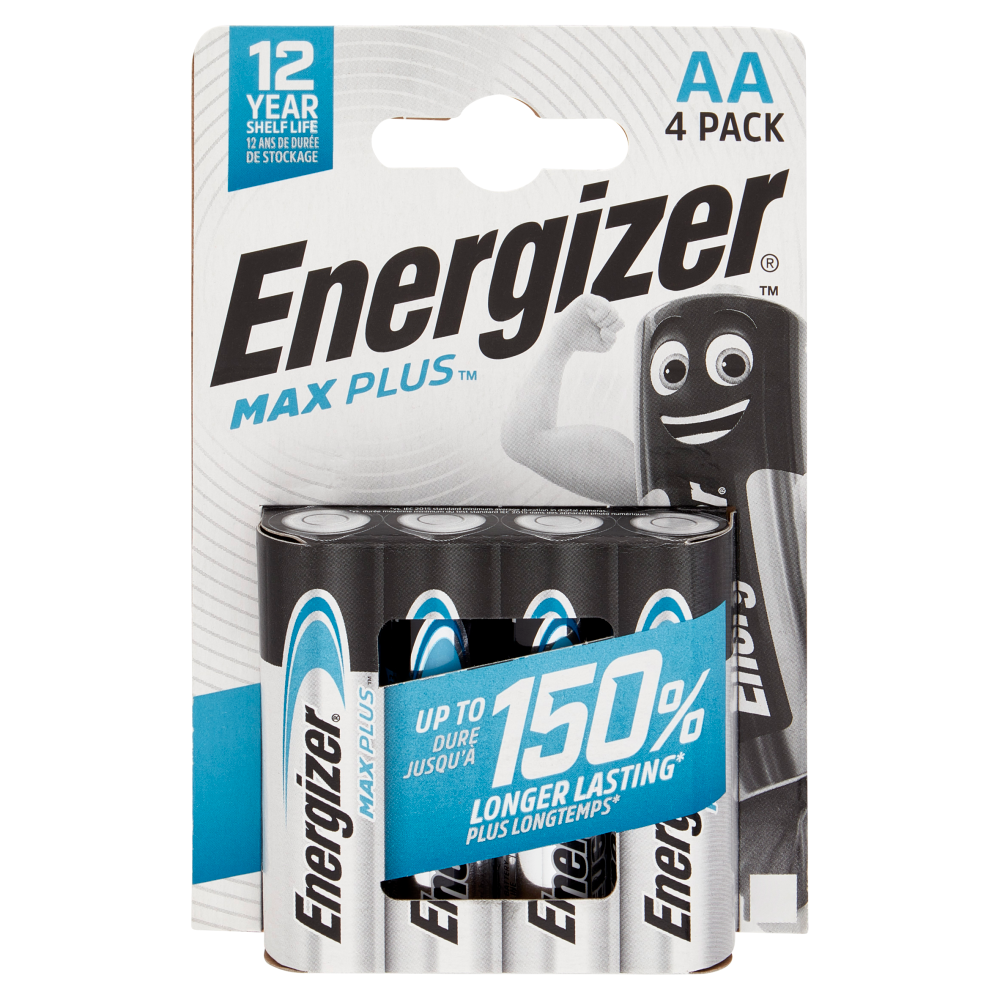 Energizer Max Plus AA Alkaline 4 pz