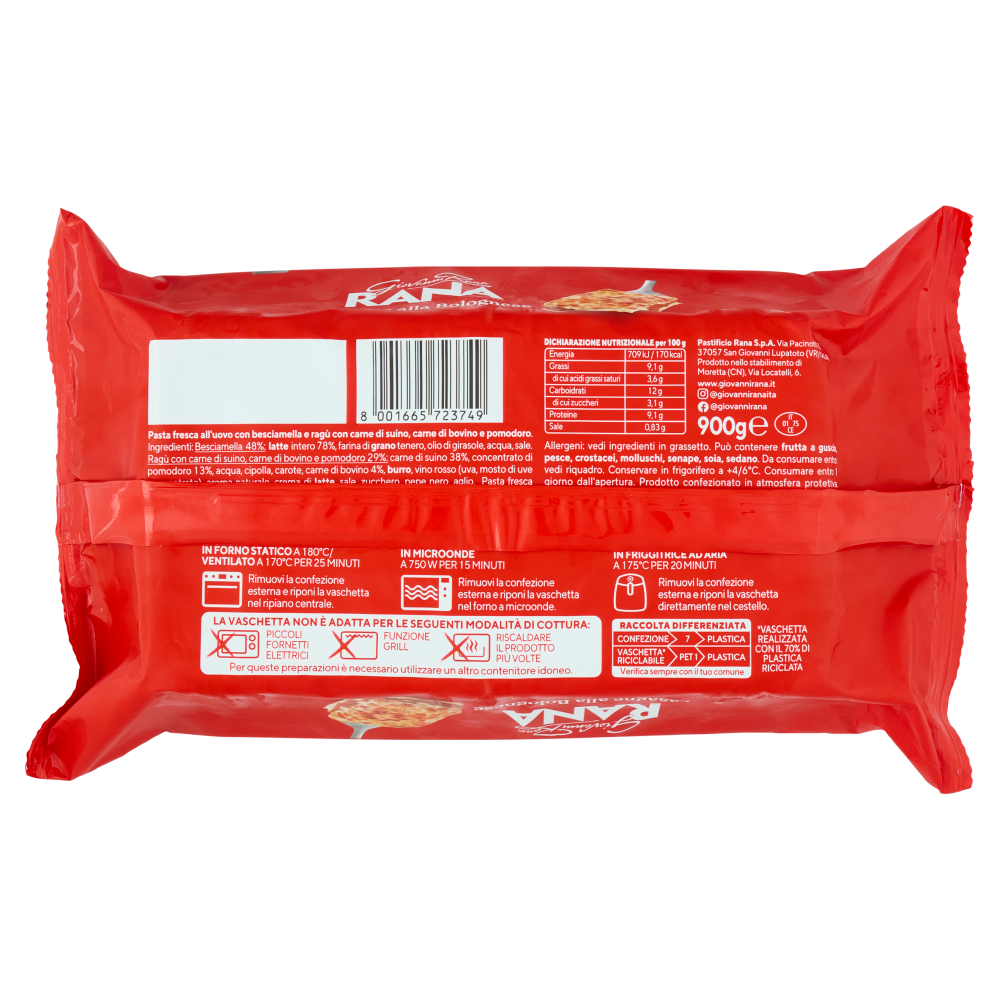 Giovanni Rana Lasagne alla Bolognese 900 g