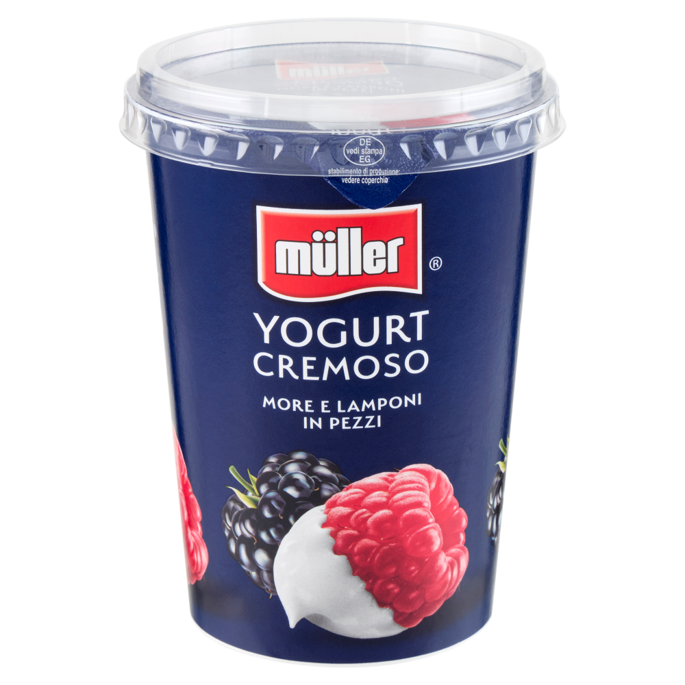 müller Yogurt Cremoso More e Lamponi in Pezzi 500 g