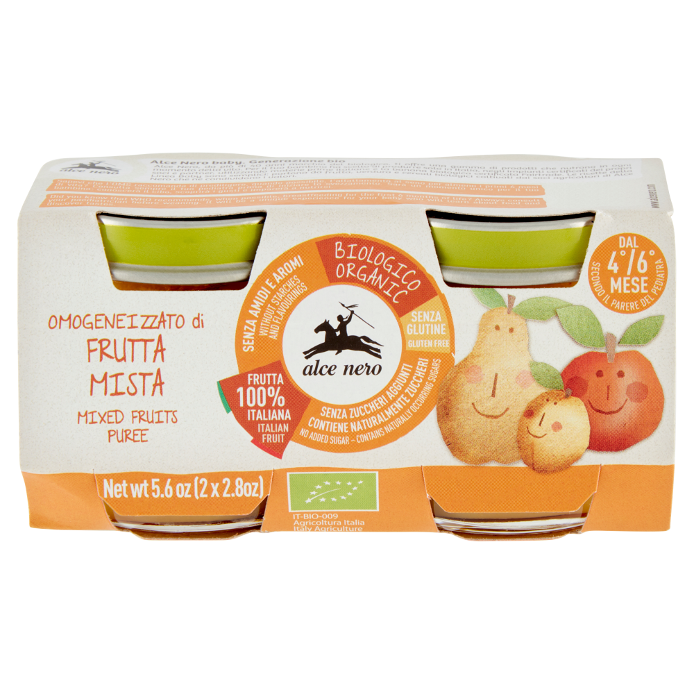 alce nero Omogeneizzato di Frutta Mista 2 x 80 g