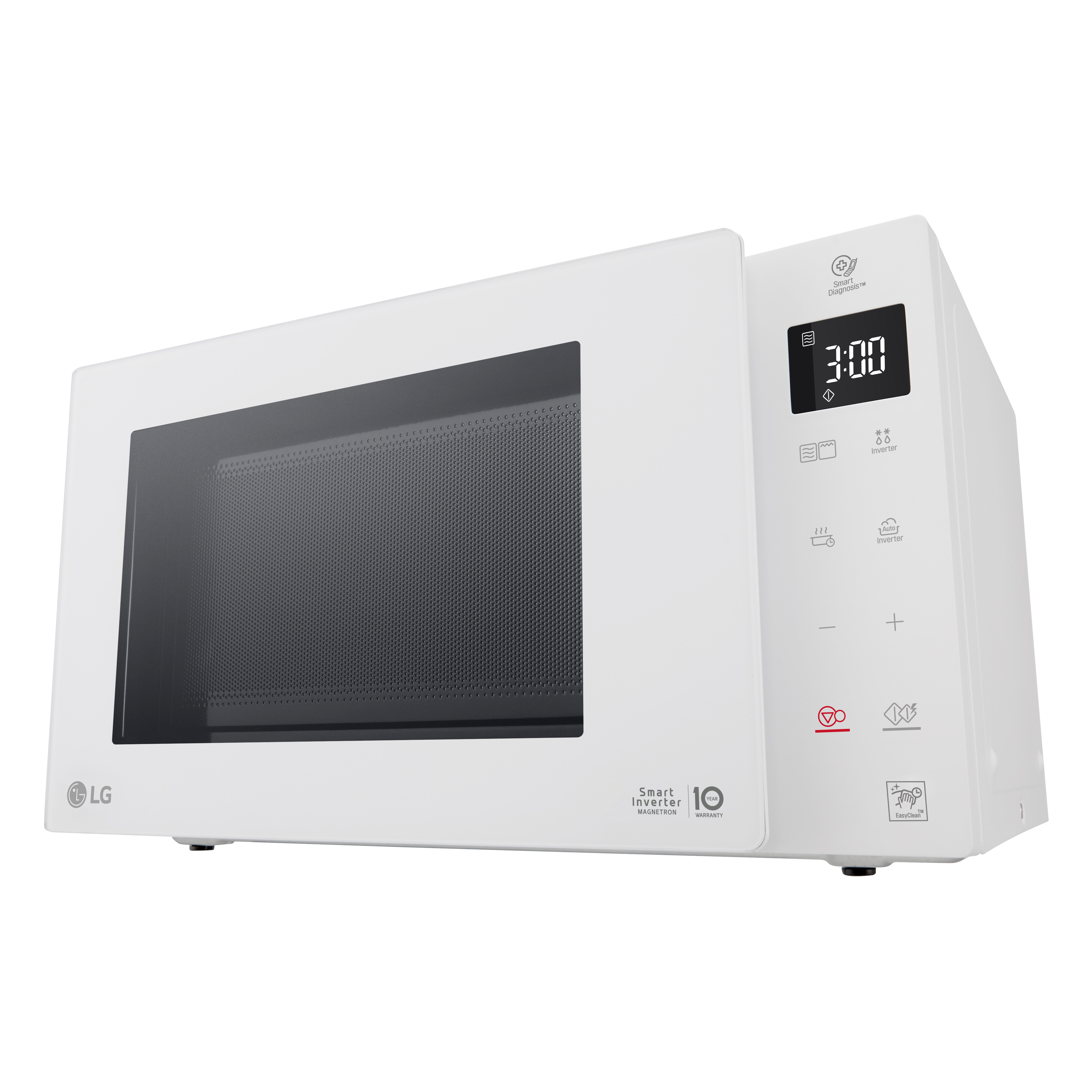 LG MH6336GIH Microonde 23 litri, 1000W, Grill, Smart Inverter, Bianco