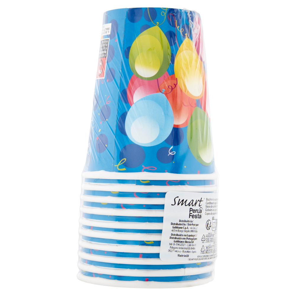 Smart PerLa Festa Bicchieri in cartoncino 25 cl 10 pz