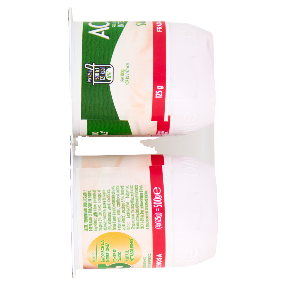 ACTIVIA Yogurt con Probiotico Bifidus, vellutato alla Fragola, 4x125g